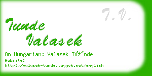 tunde valasek business card